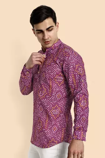 Vardha men's viscose printed short kurta - casual & comfortable everyday wear (multiple designs)