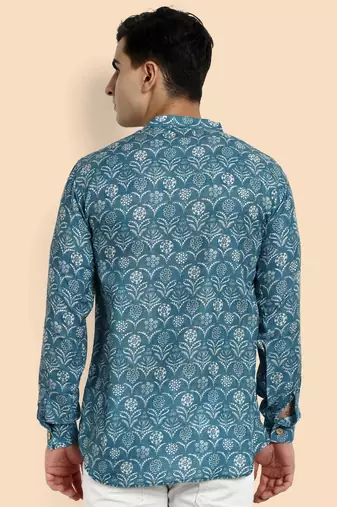 Vardha men's viscose printed short kurta - casual & comfortable everyday wear (multiple designs)