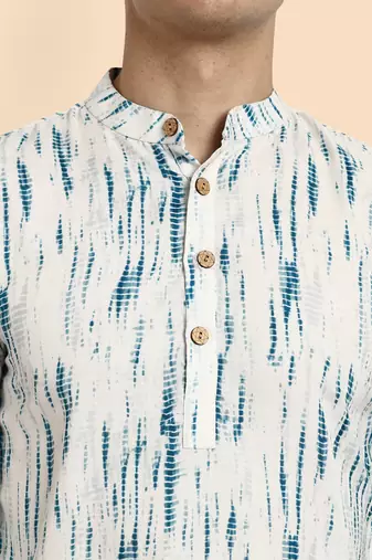 Vardha men's viscose printed short kurta - casual & comfortable everyday wear (multiple designs)