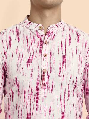 Vardha men's viscose printed short kurta - casual & comfortable everyday wear (multiple designs) 4
