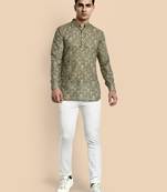 Vardha men's viscose printed short kurta - casual & comfortable everyday wear (multiple designs)