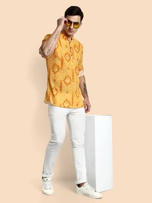Vardha men's viscose printed short kurta - casual & comfortable everyday wear (multiple designs) 3