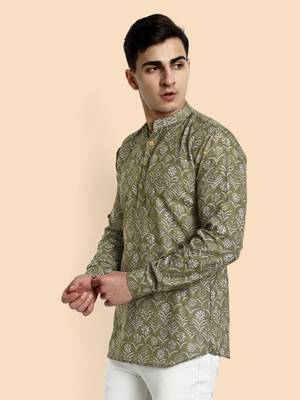 Vardha men's viscose printed short kurta - casual & comfortable everyday wear (multiple designs) 2