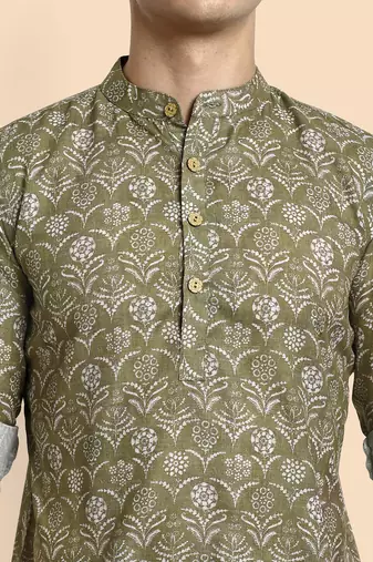 Vardha men's viscose printed short kurta - casual & comfortable everyday wear (multiple designs)