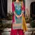 Green-red embroidered chinon silk salwar suit