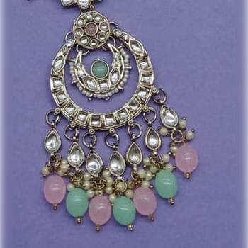 Indian bollywood bridal gold plated traditional kundan ad cz stones earrings necklace jewellery set 2