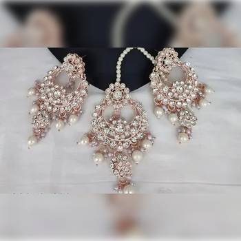 Indian traditional half bridal choker for weddings with sheeshphul and nose nath 2
