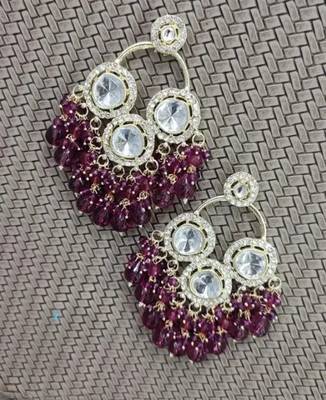 Traditional indian gold plated handcrafted traditional jewellery jhumka earrings set for women 1