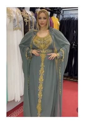 Gray Kaftan Georgette Embroidered Stone work Stitched Dress Party Wear Wedding Dresses 2