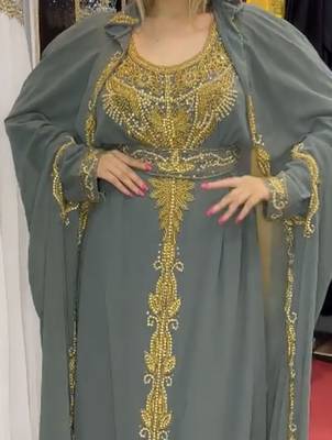 Gray Kaftan Georgette Embroidered Stone work Stitched Dress Party Wear Wedding Dresses 3