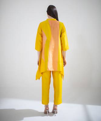 Yellow short kaftan tail set 5