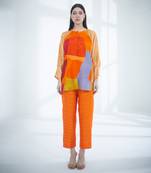 Deep orange short co-ord set