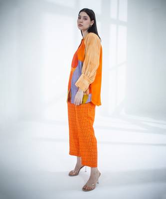 Deep orange short co-ord set 2