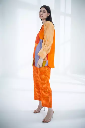 Deep orange short co-ord set
