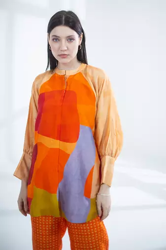 Deep orange short co-ord set