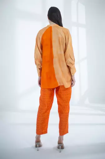 Deep orange short co-ord set