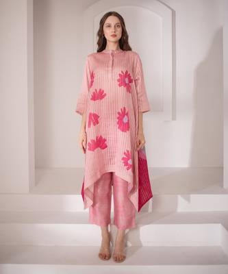Light peach kaftan tail set 1
