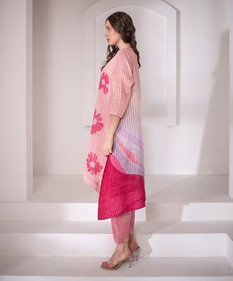 Light peach kaftan tail set 2
