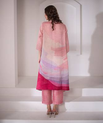 Light peach kaftan tail set 3