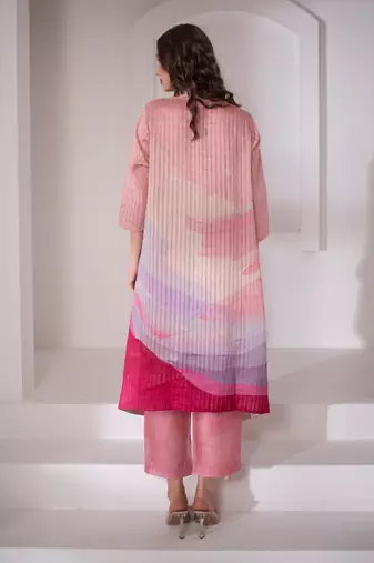 Light peach kaftan tail set