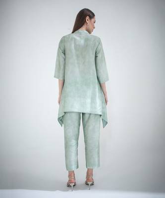 Light green short kaftan tail set 5