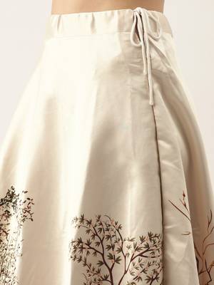 Ethnic Motifs Digital Print Shiney Satin Croptop Lehenga Choli With Unstitched Blouse For Women and Girls 4