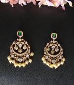 Gorgeous ad chandbali in golden polish