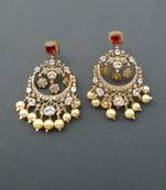 Gorgeous ad chandbali in golden polish