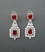 Sparkling red cocktail earring