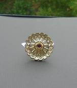 Kundan finger ring with pink stone