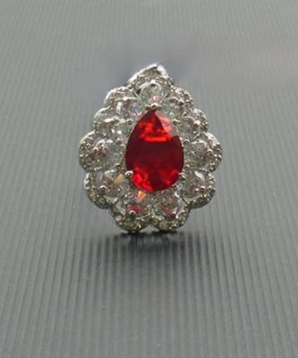 Sparkling red cocktail ring 2