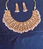 Gold plated temple necklace set