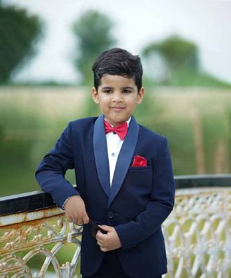 Navy formal coat suit for party for boys 6