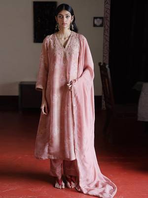 Light mahogany tissue silk salwar suit 1