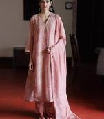 Light mahogany tissue silk salwar suit