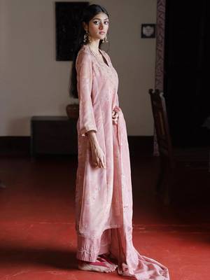 Light mahogany tissue silk salwar suit 2