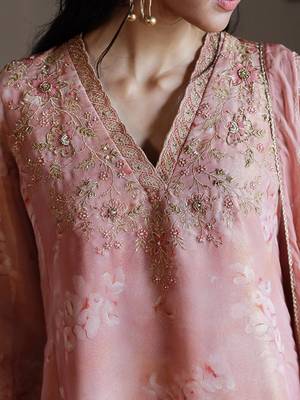 Light mahogany tissue silk salwar suit 4