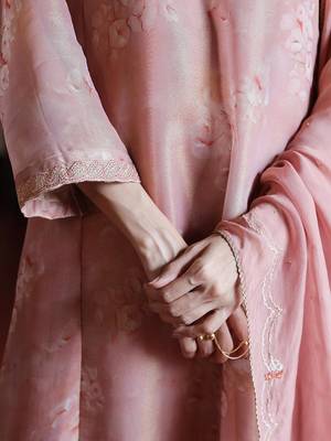 Light mahogany tissue silk salwar suit 5