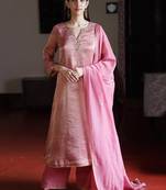 Mauvewood woven silk salwar suit