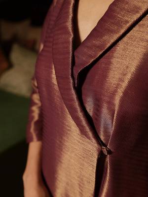 Imperial purple woven salwar suit 4