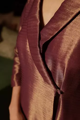 Imperial purple woven salwar suit