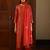 Tango red woven silk salwar suit
