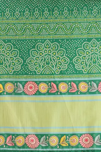 Kalamkari Digital Print Satin SemiStitched Lehenga Choli With Unstitched SequnceBlouse and Silk Dupatta For Women