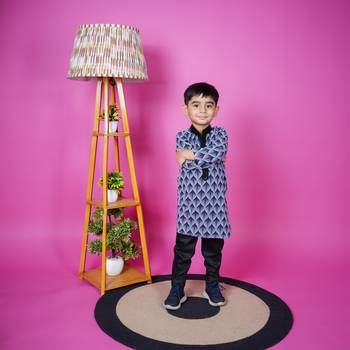 Black Printed Kurta Pant 1