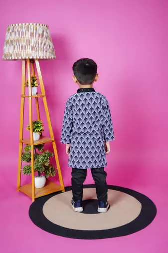 Black Printed Kurta Pant