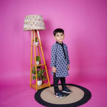 Black Printed Kurta Pant 4