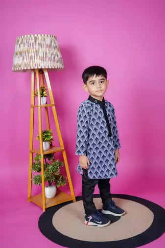 Black Printed Kurta Pant