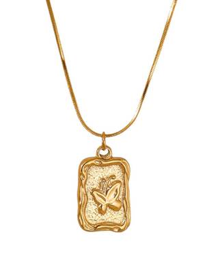 18k plated butterfly pendant necklace 4