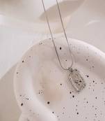 Silver plated butterfly pendant necklace