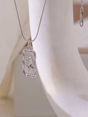 Silver plated butterfly pendant necklace 4